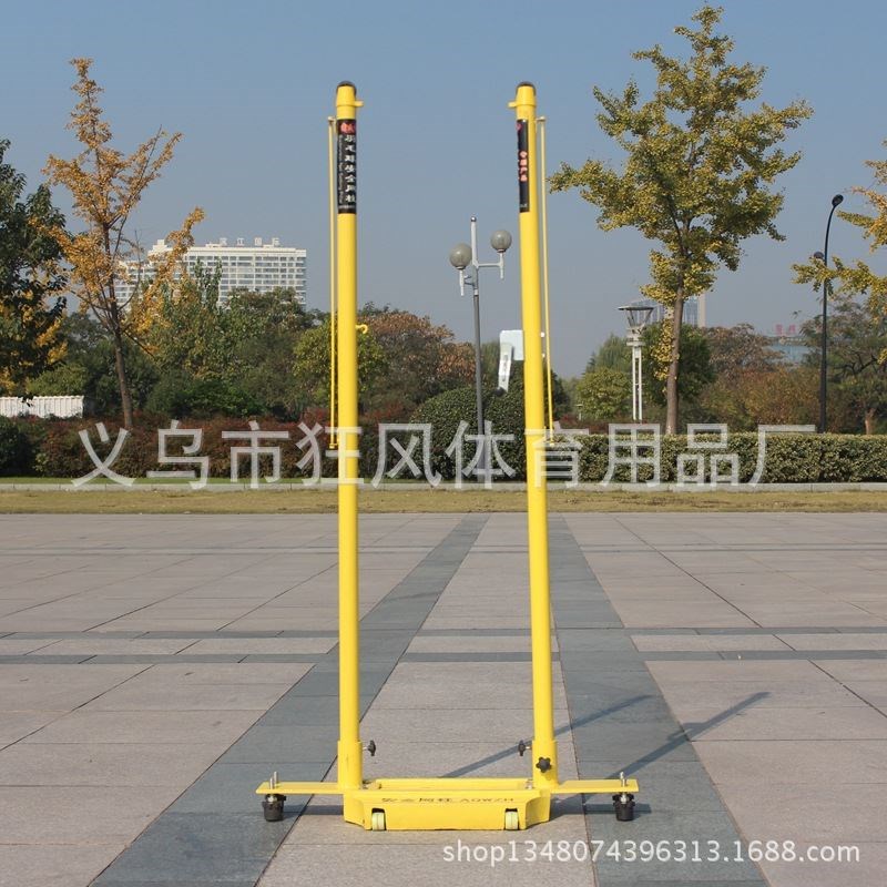 双柱连体羽毛球柱可移动室外羽毛球网架学校S标准比赛专用网柱