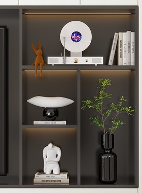 现代轻奢电视柜摆件插花瓶绿植客厅酒柜小众壁龛装饰品摆设