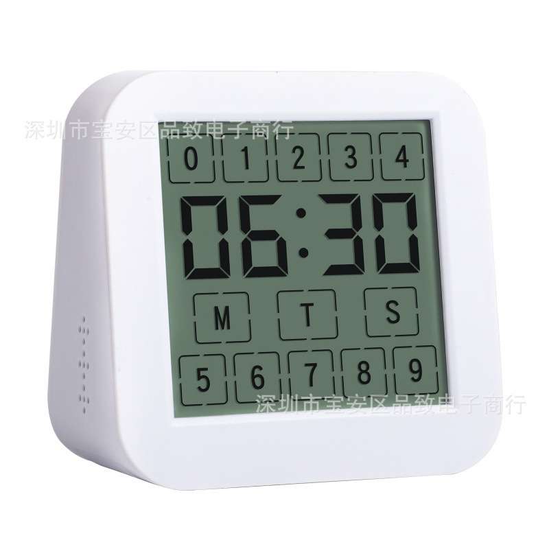 双面屏数字触摸屏倒计时器  厨房定时器  带时钟功能电子温显度计