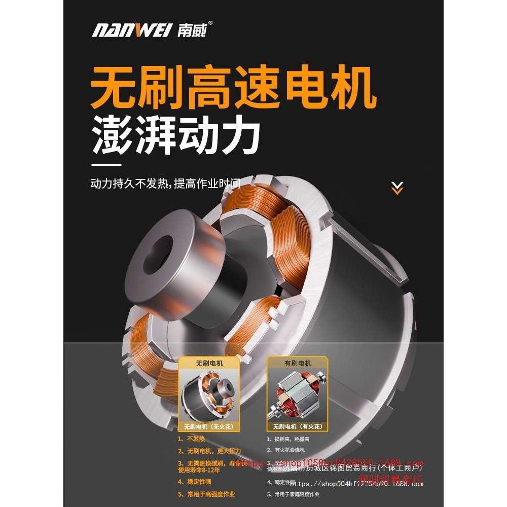 南威骑士系列无刷充电式电锤电镐大功率重型混凝土多功能冲击钻