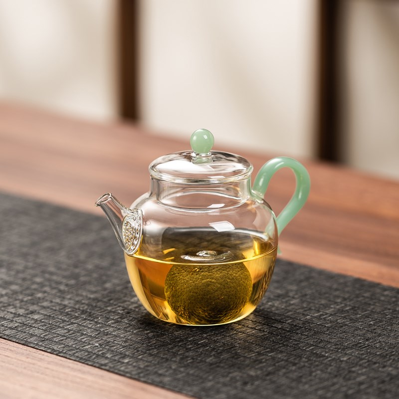 小茶壶一人用迷你泡茶壶高硼硅玻璃茶壶可电陶炉加热耐高温花茶壶