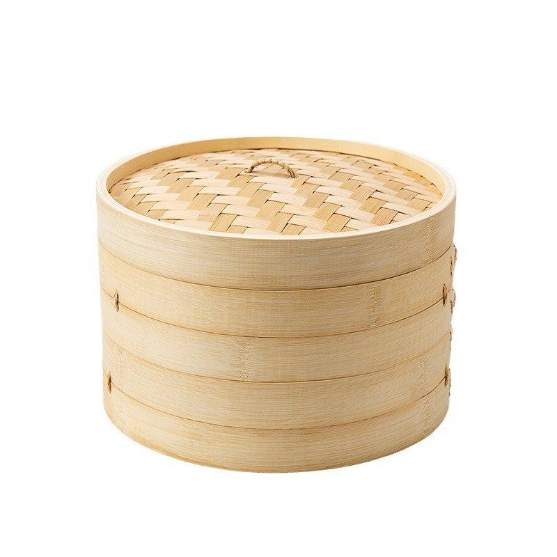 【折扣价】笼屉竹蒸笼家用蒸笼竹制商用小笼包蒸笼蒸包子竹编小蒸