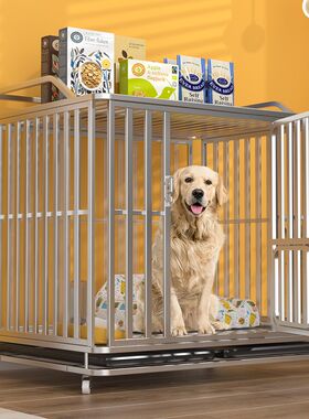 狗笼子大型犬边牧拉布拉多大型狗窝带厕所一体家用可置物宠物
