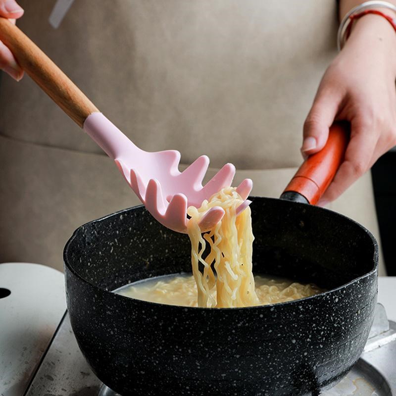 硅胶套装厨具不粘锅铲件套烹饪锅铲耐勺木柄12汤勺高温铲子件