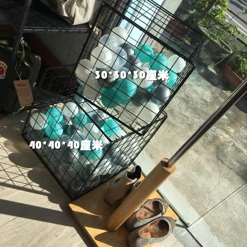 铁艺网格海洋球网红泡面小食堂店铺装修门前立柱装饰展Z示台奶茶