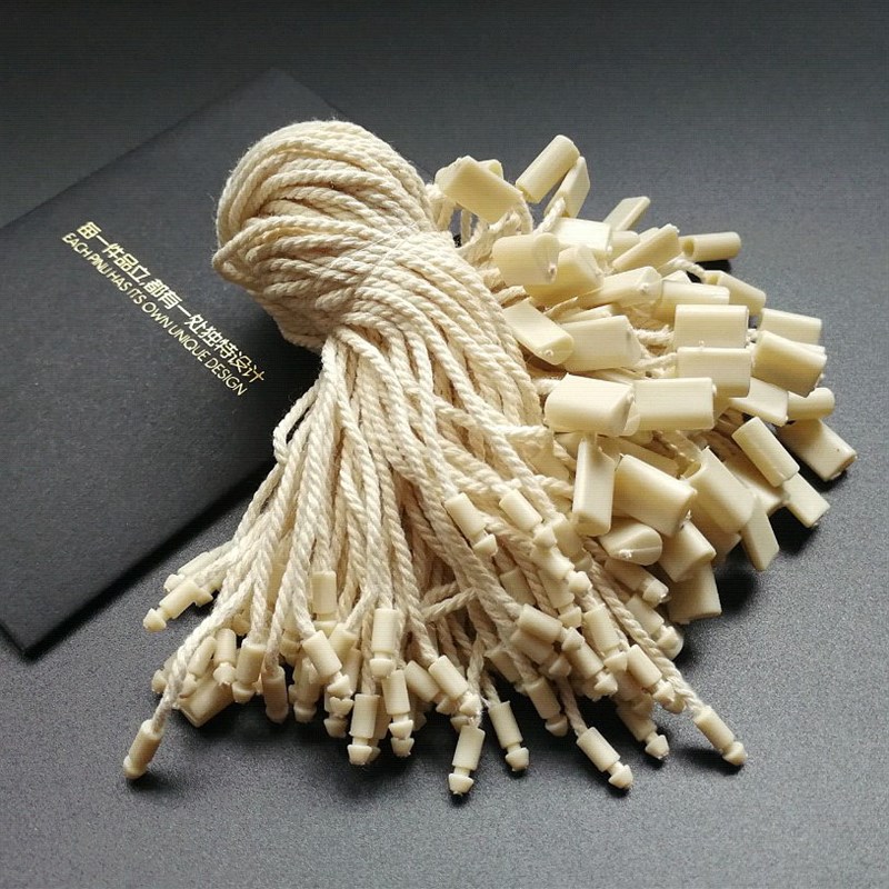 棉绳加粗服装吊牌p绳 吊粒 手穿子母扣 可重复使用 1000条