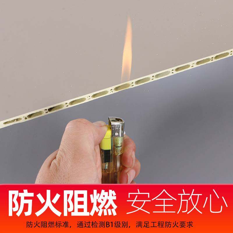 新款竹木纤维集成墙板快装墙板护墙板装饰板装修材料墙面悬吊式天