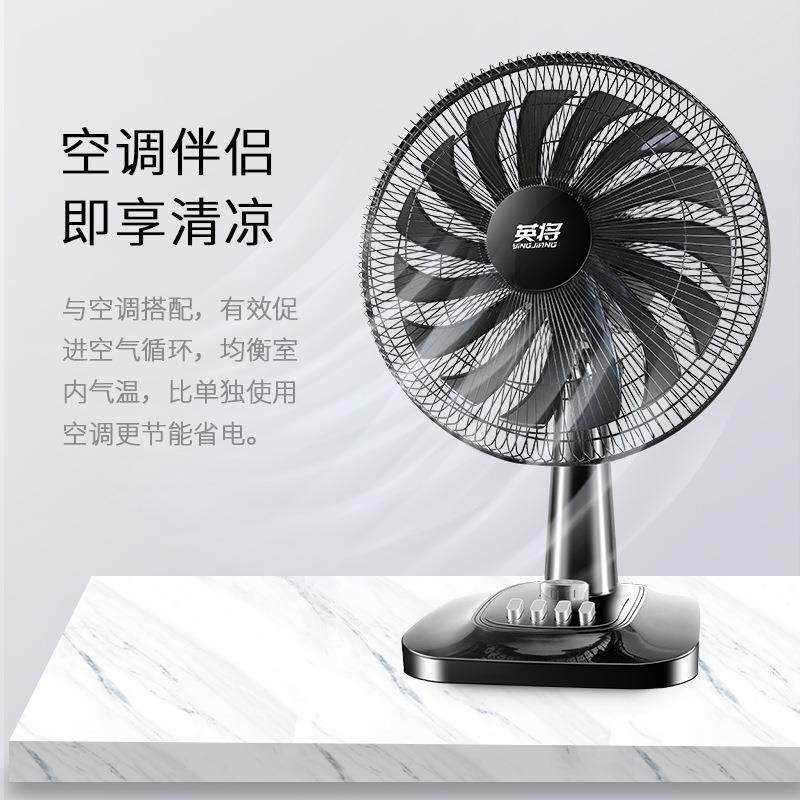 台式电风扇小台扇16寸家用电扇静音学生宿舍定时摇头台扇卧室转页