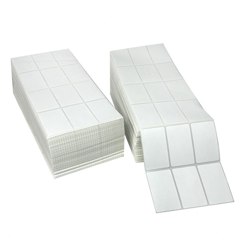 甄选竖版 叠张30X50mm铜版不干胶 打印条码贴纸 标签纸