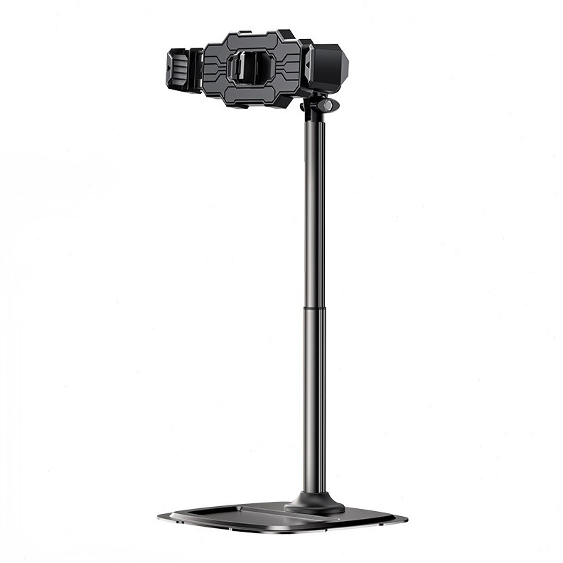 甄选双机位升级款金属可伸缩多轴旋转桌面多功能直播手机支架实心