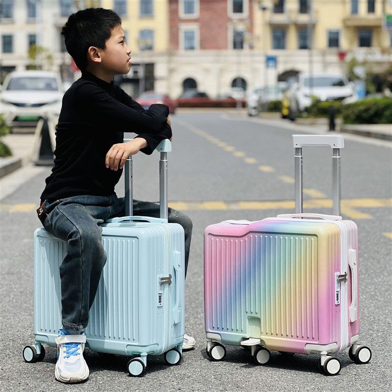 儿童可坐骑行李箱女孩小型轻便20寸登机小学生R拉杆箱旅行密码皮