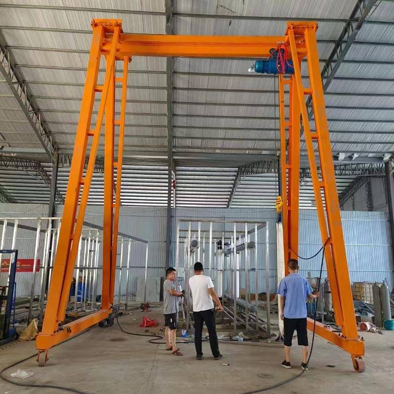 移动式龙门架1吨2t吨动电小型YMN起龙门吊架重5吨推手移动无轨龙