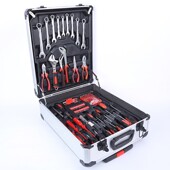 甄选家用拉杆499件套组合工具套装 铝箱187件套工具箱棘轮开口扳手