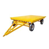 甄选无动力运输平板拖车叉车托运平车1 平板车 50吨全挂双向牵引式