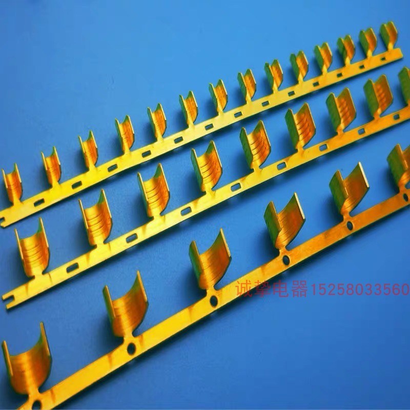 连饶端子压线扣端子454D3000只/盘铜扣U型电线并线扣电线接线