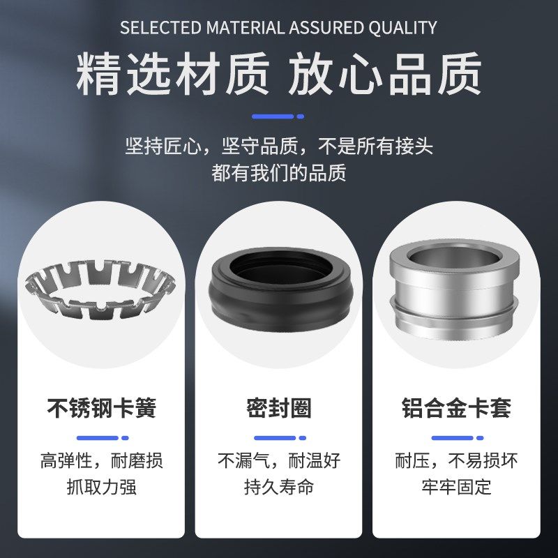 LSA气动气管快速接头AS管道节流调节调速阀门开关PA4/6/8/10/12