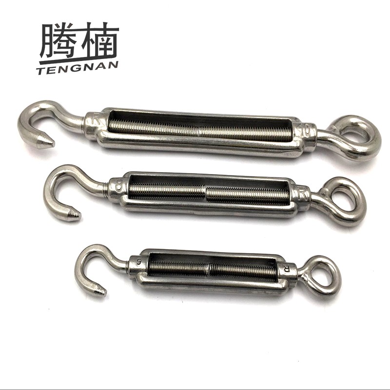 腾楠不锈钢304花篮螺丝闭体花兰螺栓M3-M24钢丝绳紧线器收拉紧器