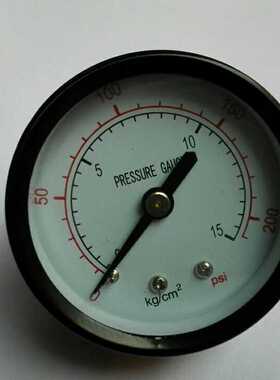 轴向无边压力表 y-50-z pressure gauge 0-15kgbar-200psi 50mm