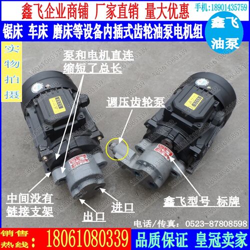 CBW 4齿轮泵和电机一体CB B6 D直插式TCBW B10锯床齿轮油泵电机组