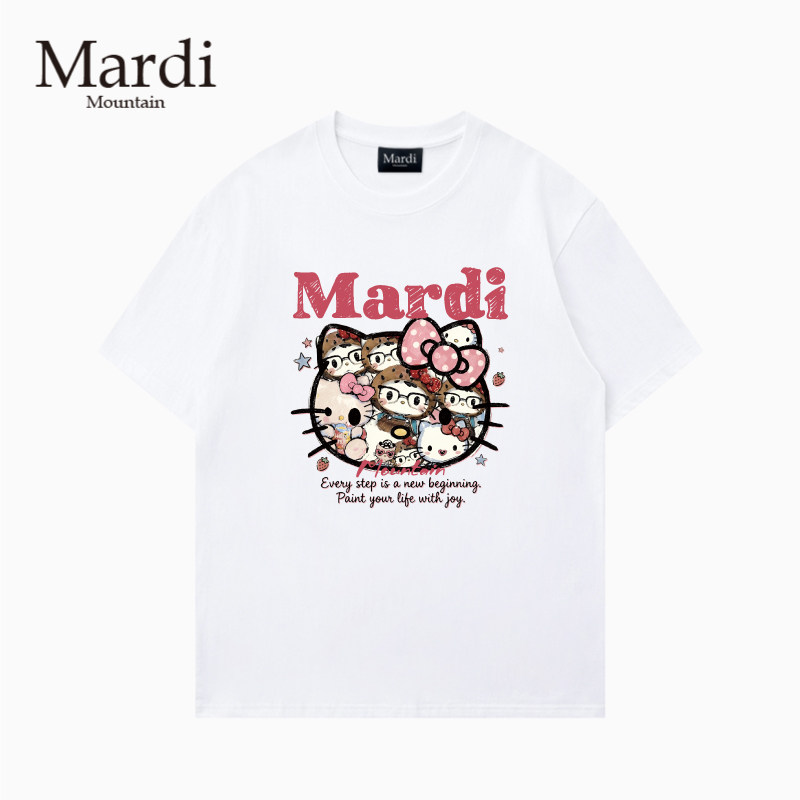 官方旗舰店 Mardi Mountain韩国正品2026春夏款宽松纯棉短袖女t恤