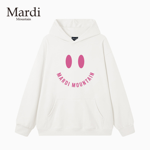 官方旗舰店Mardi Mountain韩国正品秋冬款印花套头长袖女连帽卫衣