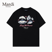 Mardi Mountain韩国正品 2026春新款 官方旗舰店 黑白纯棉短袖 女t恤