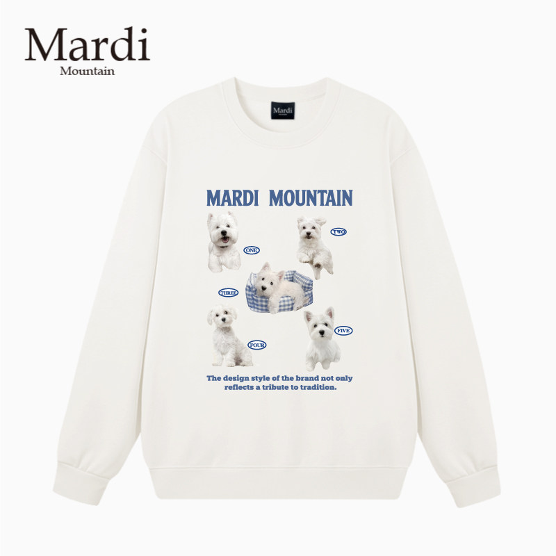 官方旗舰店Mardi Mountain韩国正品2026春款印花套头圆领女卫衣