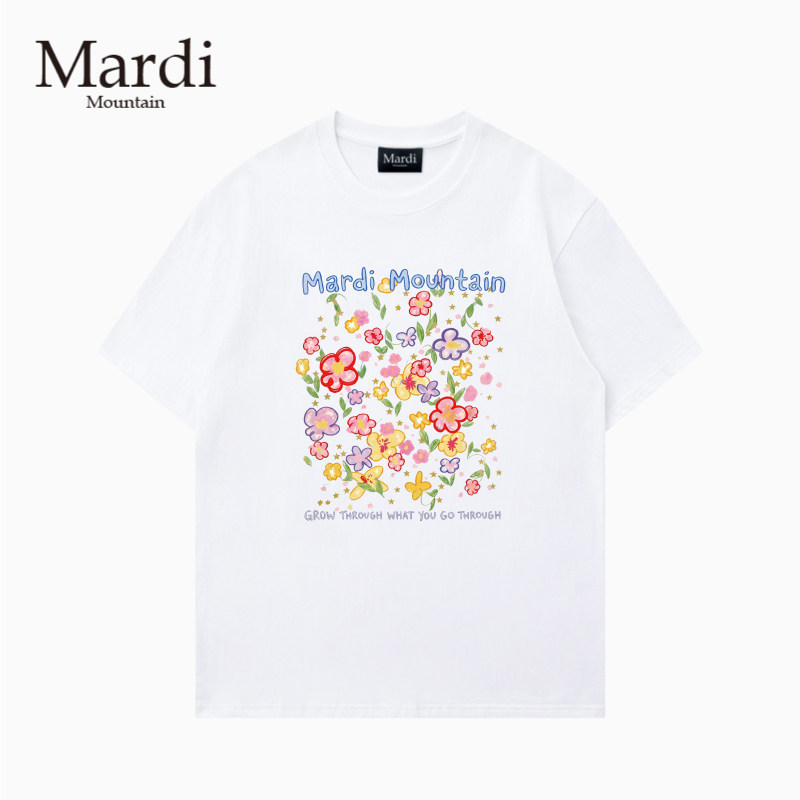 官方旗舰店 Mardi Mountain韩国正品2026春夏款宽松纯棉短袖女t恤