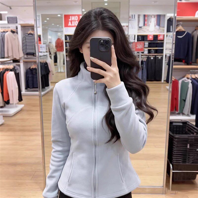 修身摇粒绒卫衣外套女2026秋冬新款冲锋衣内胆抓绒衣加厚保暖上衣