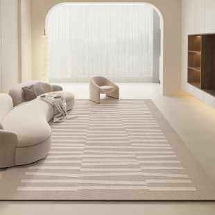 奶油客厅地毯防水PVC地垫pu免洗可擦定制尺寸沙发卧室床边毯垫子