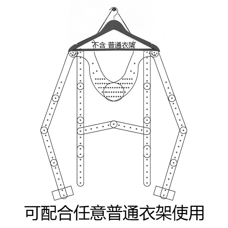 亚克力透明衣架场景图拍摄道具挂拍工具服装拍摄拍照专用隐形衣架