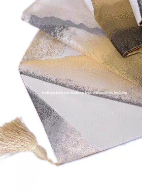 简约现代样板间售楼部桌旗餐桌布茶席布装饰茶几会W议桌桌旗摆放