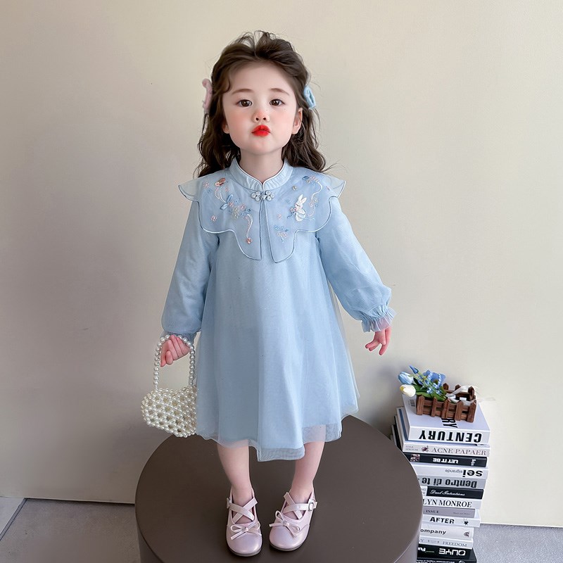 女童连衣裙春装2025新款儿童国风汉服裙洋气女宝宝新中式旗袍裙子