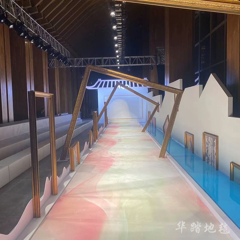 场景布置地毯商业活动氛围营造地垫F商场装饰大尺寸抽象图案定制