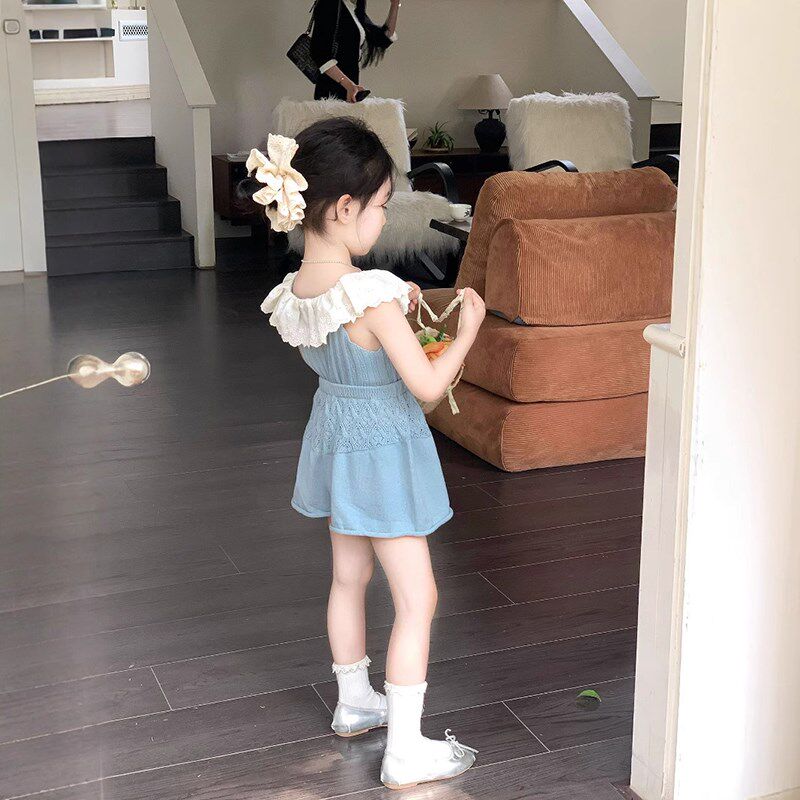 女童韩系高级感套装2025夏款儿童超好看独特夏日穿搭宝宝公主短裤