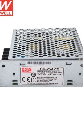 台湾明纬SD-25A-12 DC转DC变压器电源驱动开关电源 2.4A 12V