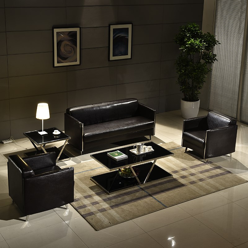 办公沙发茶几组合套装接待室商务小型简易套办公室会客区简约现代