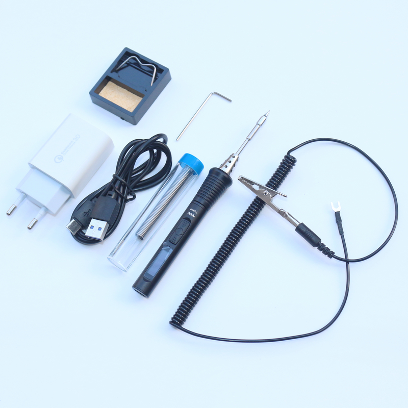 TS80P电烙铁 无人机穿越机户外迷你便携电焊台 快充移动电源供电