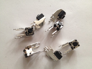 微动开关 按键 带长支架 铜脚 轻触开关 5MM 按钮点动 卧式