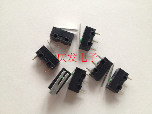 鼠标开关双飞燕微软罗技常用按键长方形鼠标微动开关3脚轻触按钮