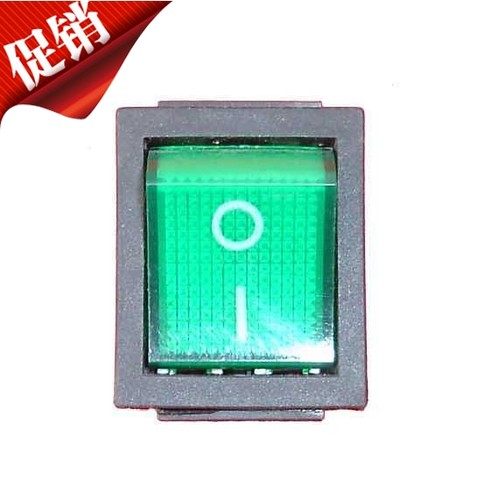 船型开关KCD7-2211N 4脚2档带灯 翘板电源开关16A/250V