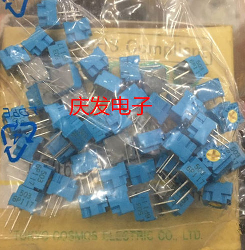 日本TOCOS 单圈顶调 精密可调电阻GF063P1 B503K 同用3362P 50K