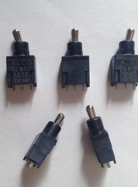 原装日本ALCO小型开关钮子开关0.4VA摇头开关3脚3档 8*5*19柄长5
