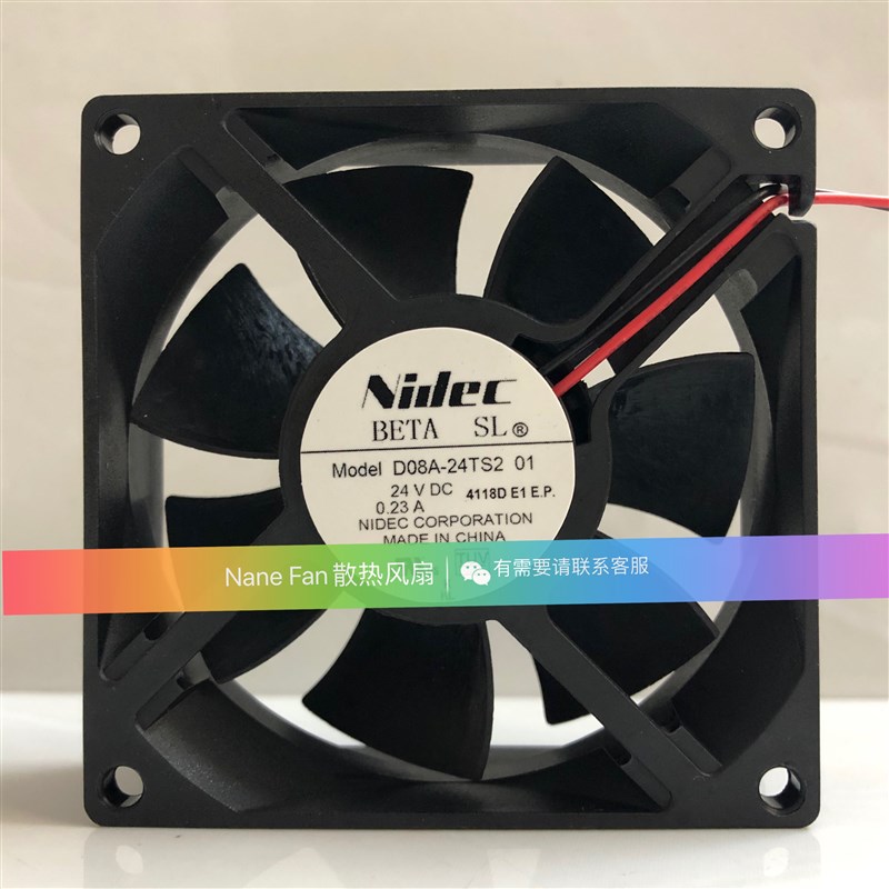 原装正品 NIDEC D08A-24TS2 01 24V 8CM 80X25MM 变频器散热风扇