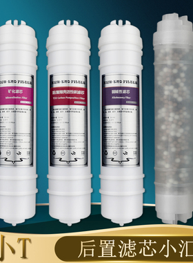 净水器复合滤芯小T33后置RO反渗透活性炭净化PH调节 矿化快接滤芯