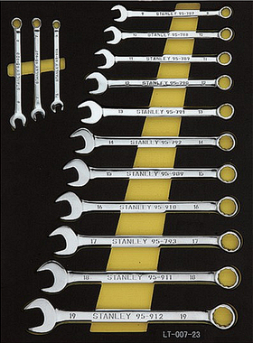 STANLEY/史丹利 14件套公制两用扳手工具托 工具套组LT-027-23