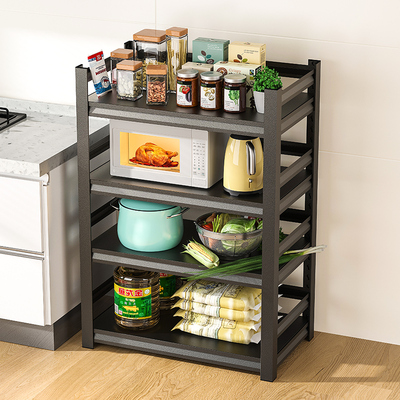 金属置物架落地多层微波炉烤箱多功能收纳架子家用阳台储物柜货架