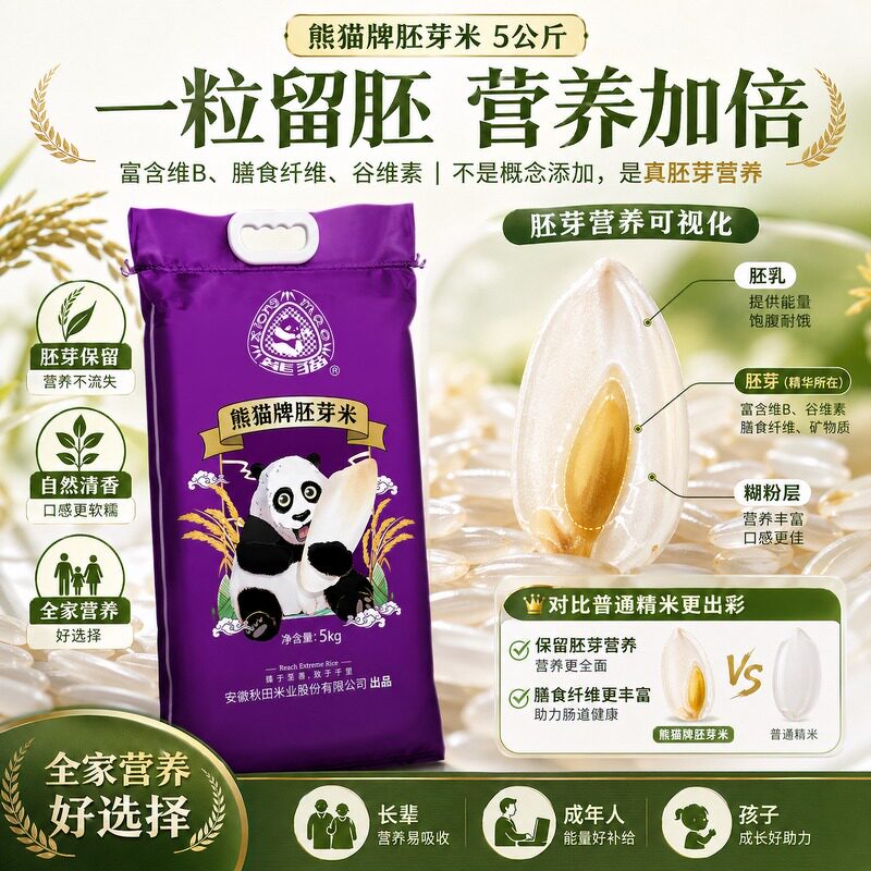 泰国进口胚芽米猫牙米丝苗米农家新大米2025年新米超长粒香米5kg