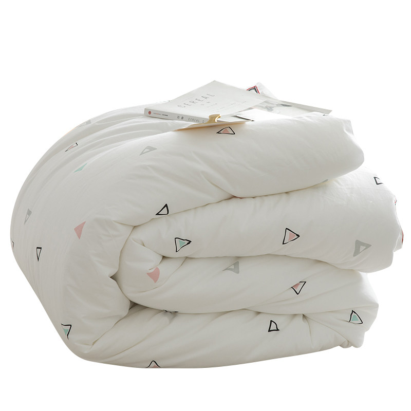 全棉被子冬被双人空调被学生宿舍棉被单人3/4V斤春秋被可机洗