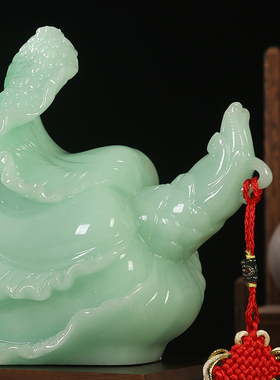 新中式玉白菜招财摆件客r厅酒柜装饰品办公室桌面摆设店铺开业礼